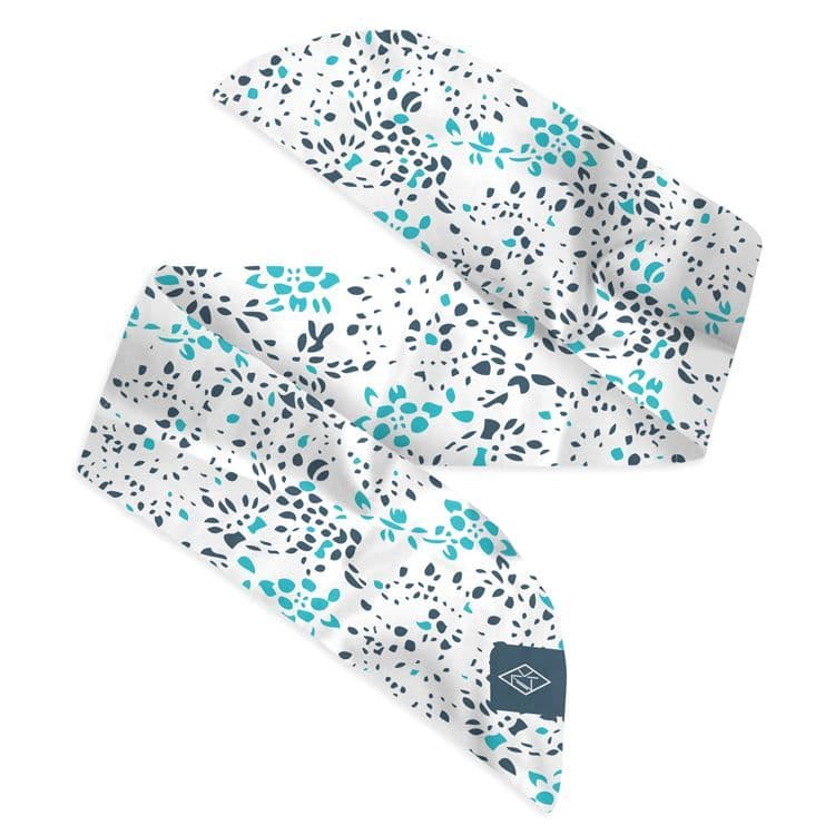 Bracelet satin montres fines fleurs turquoises