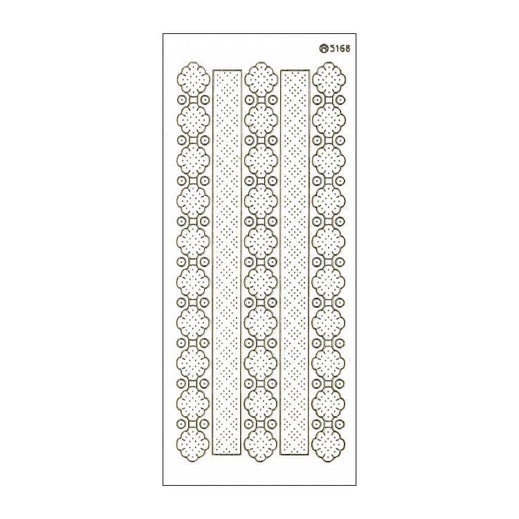 Konturenaufkleber ‘Zierstreifen Künstlerische Symbole’