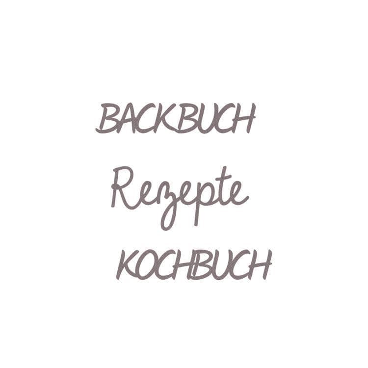 Stanzformen 'Rezepte Worte'