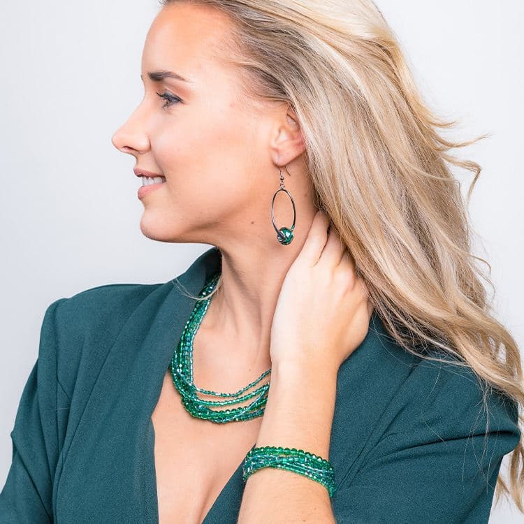 Bracelet rangs verts – Bild 3