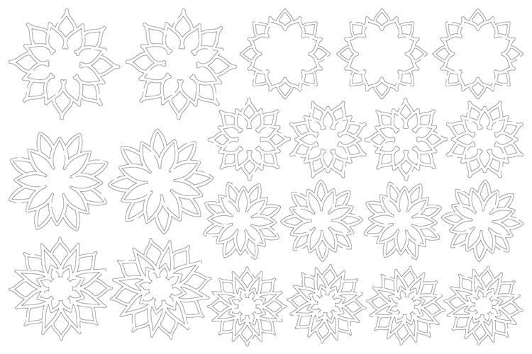 Konturenfiguren 'Künstlerische Symbole'