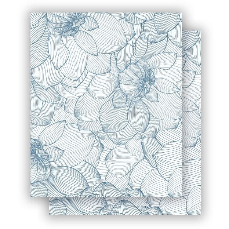 Leporello-Cover ‘Geblümtes Blau’