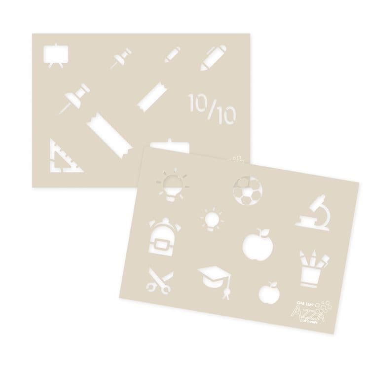 Dekorschablonen 'Meine Schule' (2 Stk.)