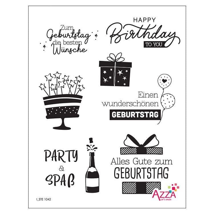 Diamantstempel 'Worte Geburtstag'