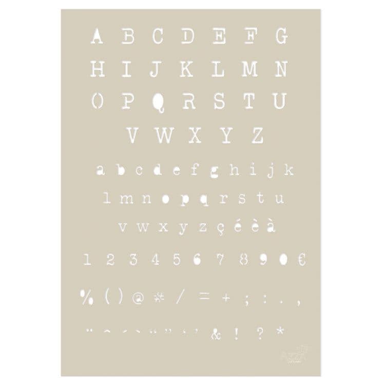 Buchstabenschablone ‘Nathalie’ (A4)