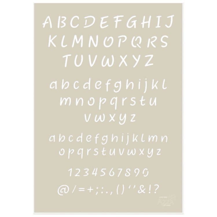 Buchstabenschablone 'Alex' (A4)