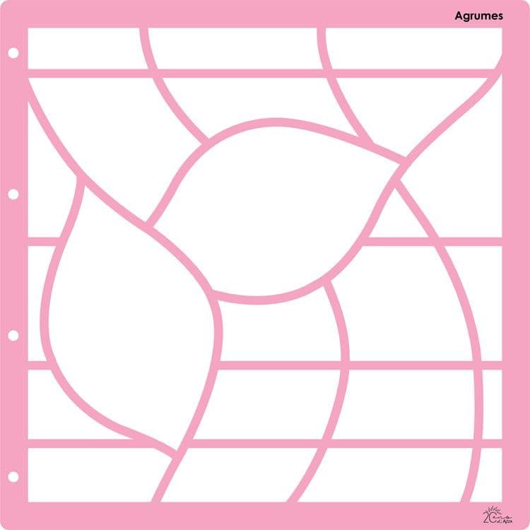 Fotoschablone Kollektor 'Agrumes' (30x30 cm)