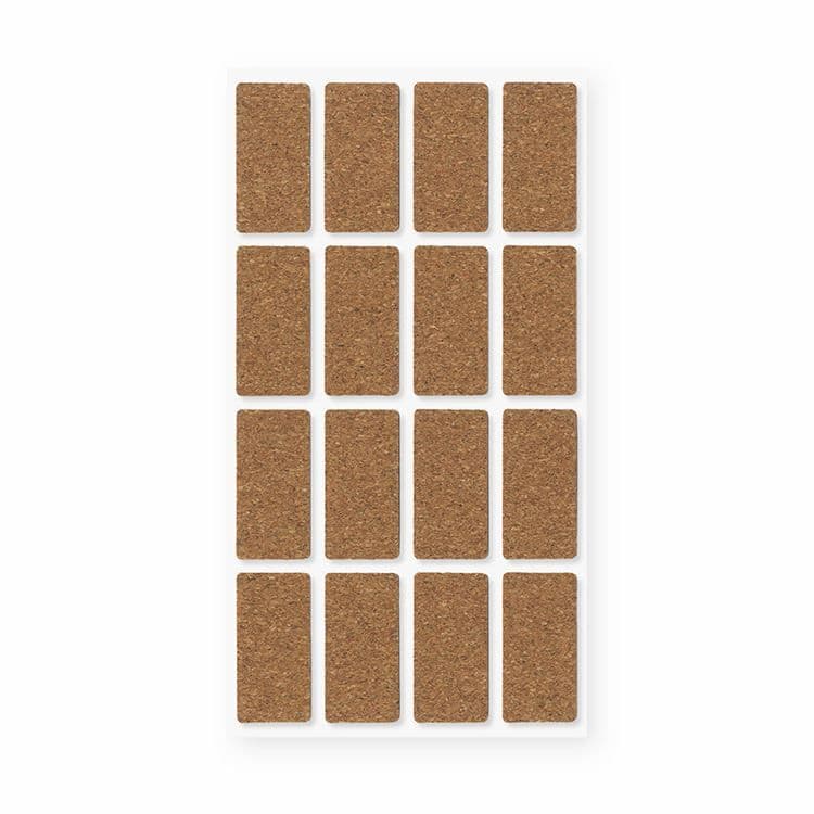 Korkaufkleber 'Kleine Rechtecke' (16 Stk.)