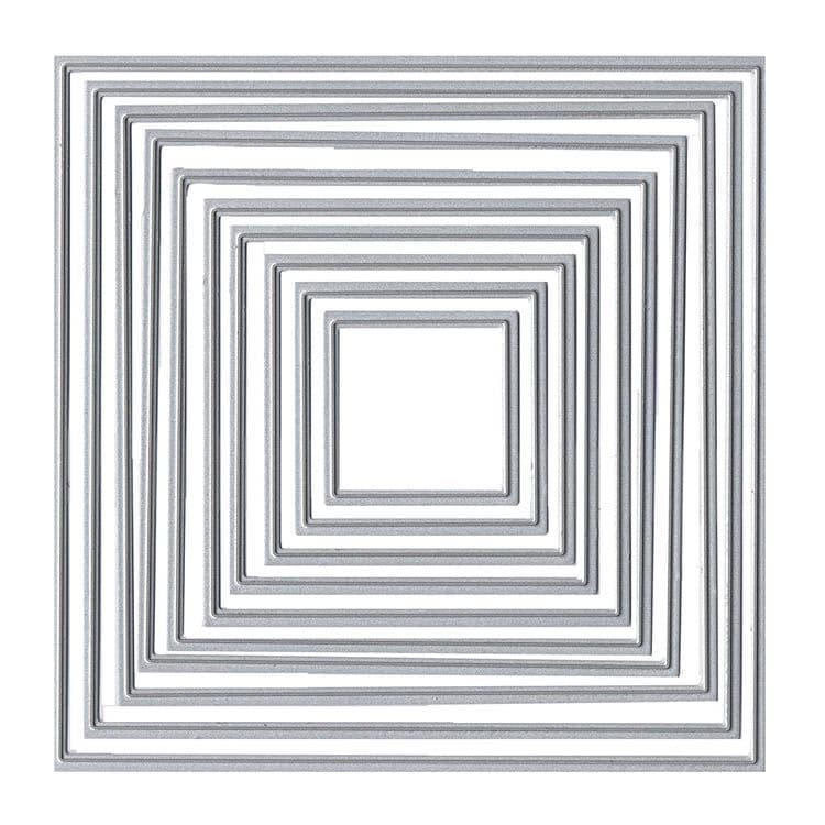 Konzentrische Stanzformen 'Quadrate' (3,5-12,5 cm)