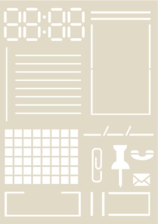Dekorschablone 'Journaling' (1 Stk.)