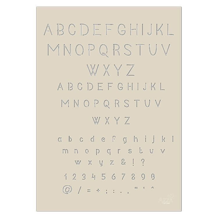 Buchstabenschablone 'Luce' (A4)