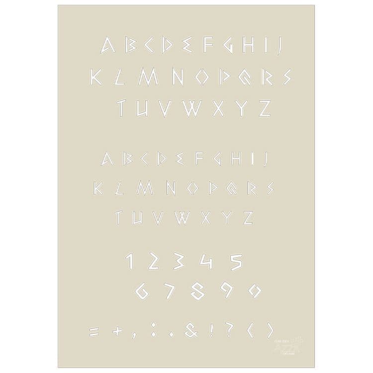 Buchstabenschablone ‘Aristoteles’ (A4)