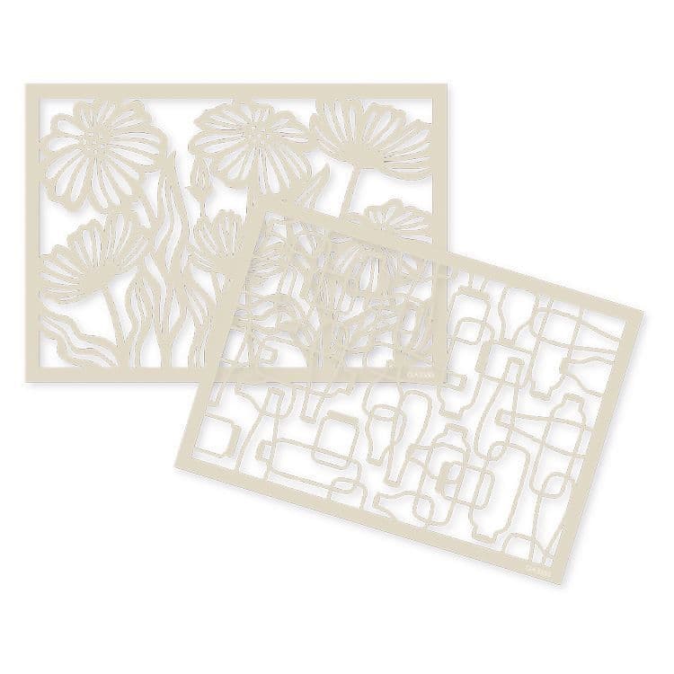 Texturschablonen ‘Hübsche Glasarbeiten’